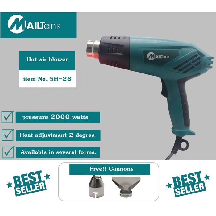 MAILTANK SH-28 Mesin Heat Gun atau Hot Gun Mailtank Sh - 28 Hot Heat Gun 2000watt Mesin Potong Keramik Terbaru