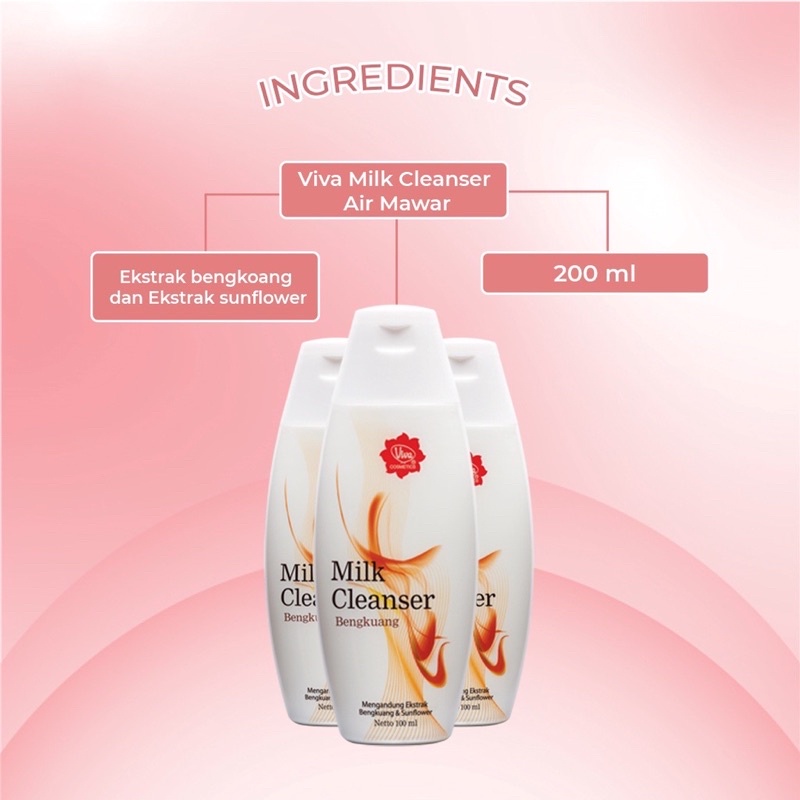 VIVA Bengkuang Milk Cleanser | Face Tonic | Air Mawar 100mL 200mL