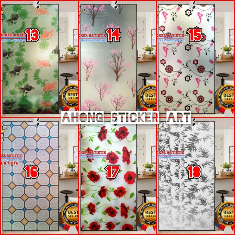 STIKER MOTIF/STIKER KACA/STICKER KACA JENDELA