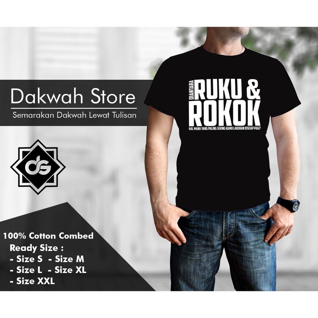 Kaos/Baju Dakwah Ruku VS Rokok
