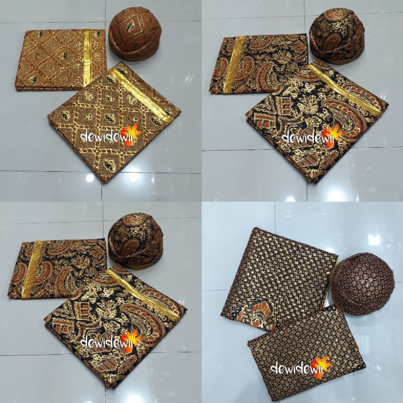 1set, JARIK + BLANGKON Pengantin Prodo. Dasar CokLat