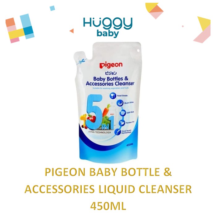 Pigeon Baby Bottle &amp; Accessories Liquid Cleanser 450ml Refill