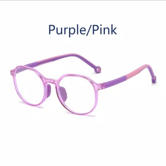 kacamata anti radiasi anak bulat pink Berkualitas