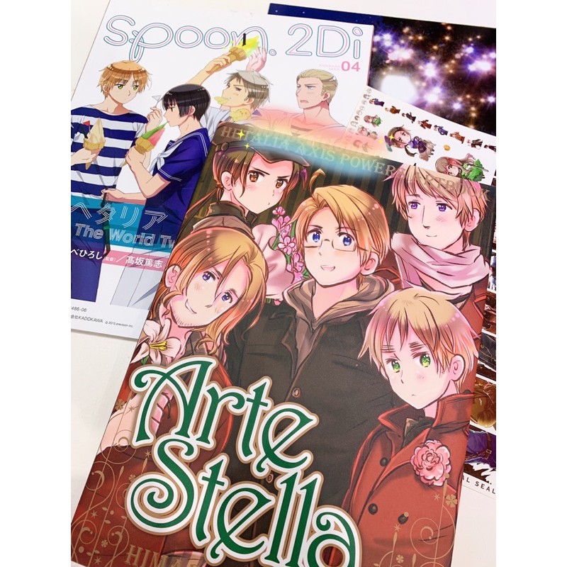 Hetalia Axis Powers ARTE STELLA Artbook Japan Manga Komik Jepang dan Spoon Magazine 3 BOOK SET