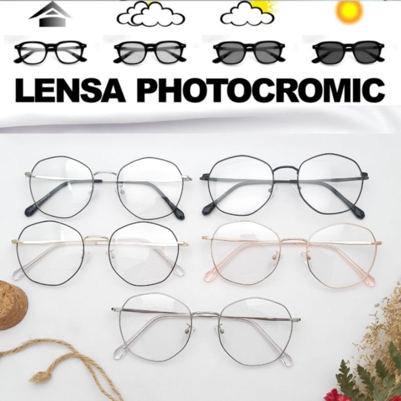 frame kacamata pria/wanita 5211 photocromic uv400