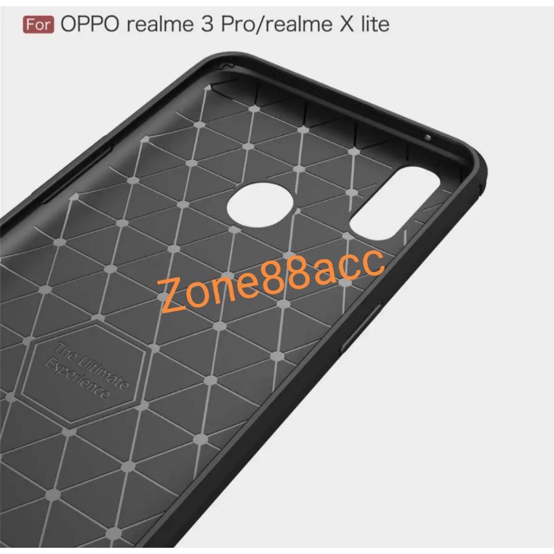 Silicon Case Realme 3 Pro Realme X Lite Softcase iPAKY Carbon Casing Cover TPU