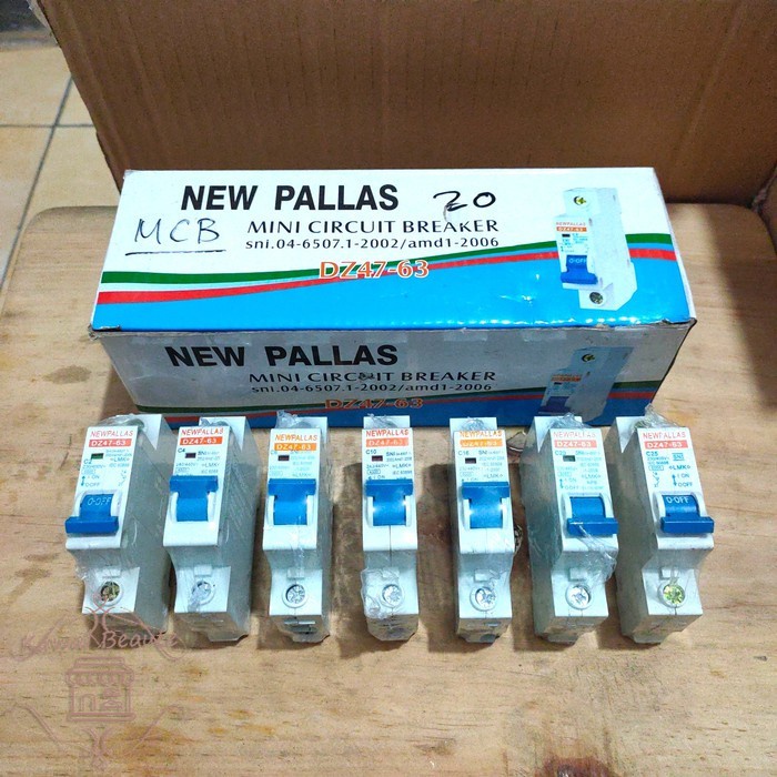 NEW PALLAS MCB 2-4-6-10A (DZ47_63) MINIATURE CIRCUIT BREAKER (MCB) Daya 10 AMPERE Pengaman Listrik