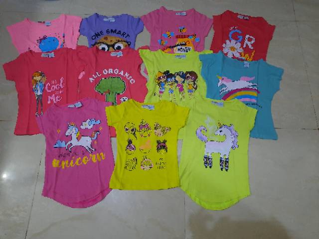 Kaos anak stabilo murah size 3 dan 4 stok terbatassss