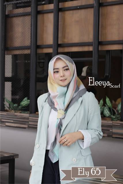 HIJAB SEGIEMPAT MOTIF ELY 65 ||  Eleeya Scarf