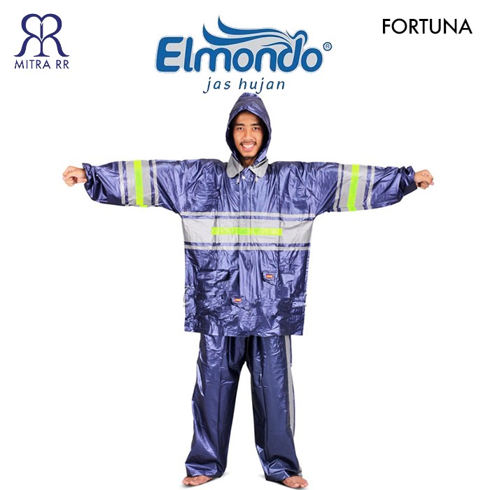 Jas Hujan Dewasa Jumbo XXL FORTUNA 912 Elmondo High Quality Anti Tembus Air Setelan Jaket Celana