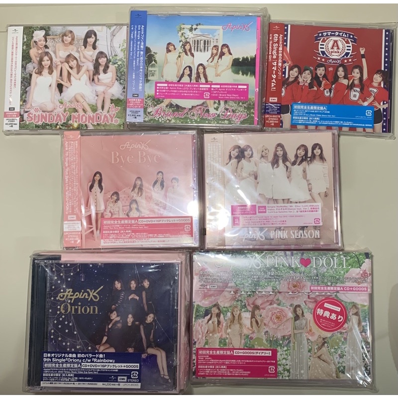 Apink Japan Japanese Album Sunday Monday, Brand New Days, Summer Time, Bye Bye, Pink Season, Orion, 