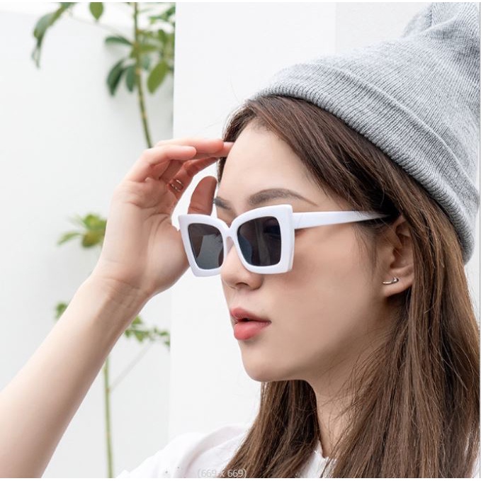 BV.ID KC404 KACAMATA HITAM WANITA KACA MATA KOTAK VINTAGE SUNGLASSES GAYA KOREA IMPORT MURAH