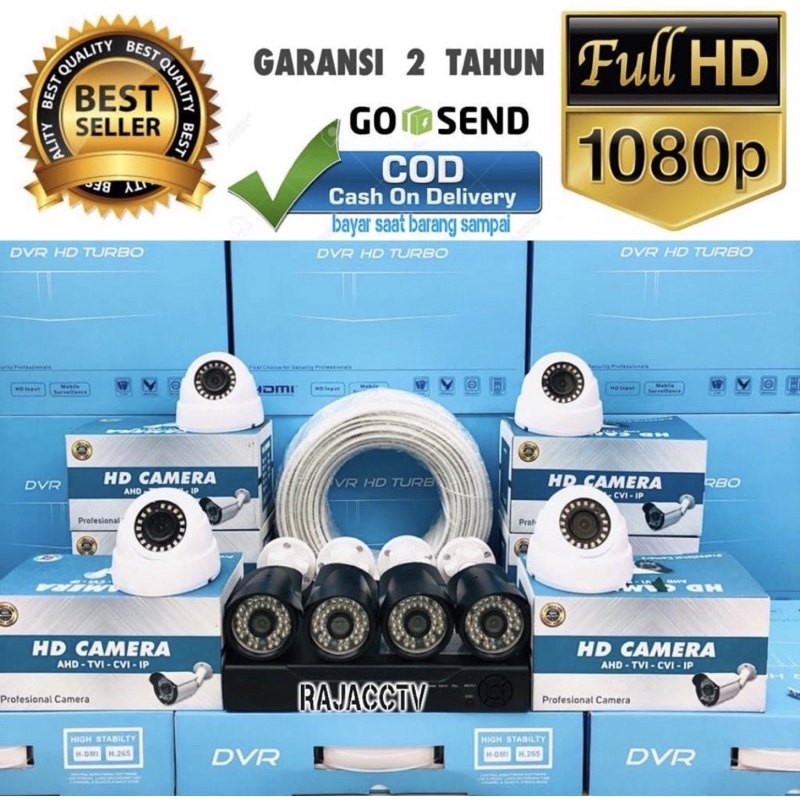 PAKET CCTV 8 CHANNEL 8 CAMERA FULL AHD 5MP 1080P IR SONY KAMERA CCTV KOMPLIT TINGGAL PASANG AUDIO SERIES