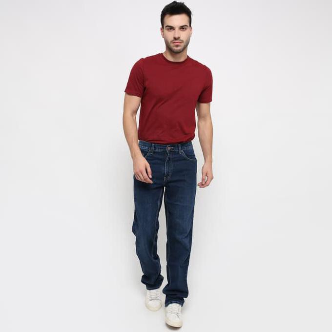 New Product Edwin Celana Jeans 305-79-011 Regular Fit Pria Panjang Biru Jeans - Biru, 34 Free Ongkir