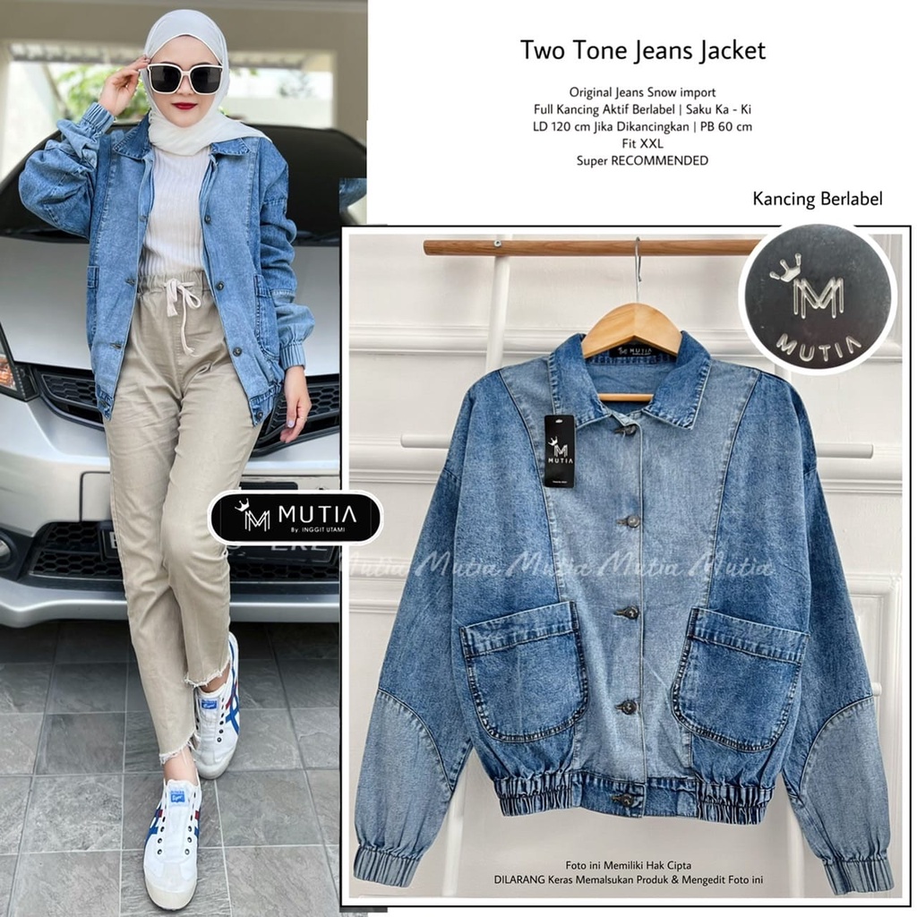 JAKET JEANS / 18.7 / SAISSA KAISSA LIZZA LAVENA LAVANYA NOZZA LANIE BESTARA CROPPIE RUFELLA TWO TONE DUNAL PLUFFINA ELLERY / OUTER OVERSIZE / ALLSIZE / MUTIA