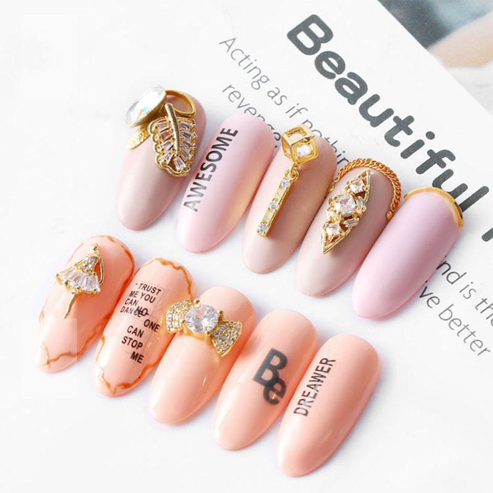 Mxbeauty Berlian Imitasi 3D Bahan Metal Gaya Jepang Untuk Nail Art