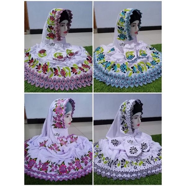 mukena terusan/roko panjang/mukena bordir/roko sidogirian/mukena bordir murah