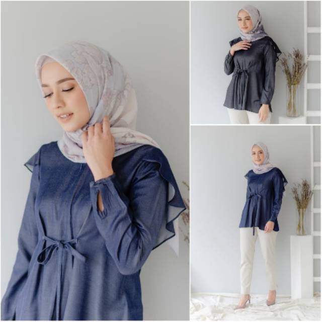 Emily Blouse Black & Navy by Wearing Klamby