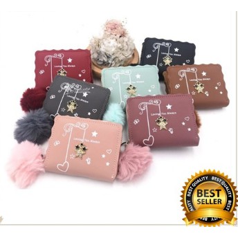 (COD) DOMPET KOIN PLUS GANTUNGAN POM2 DOMPET WANITA FASHION WALLET MALL SHOPPING