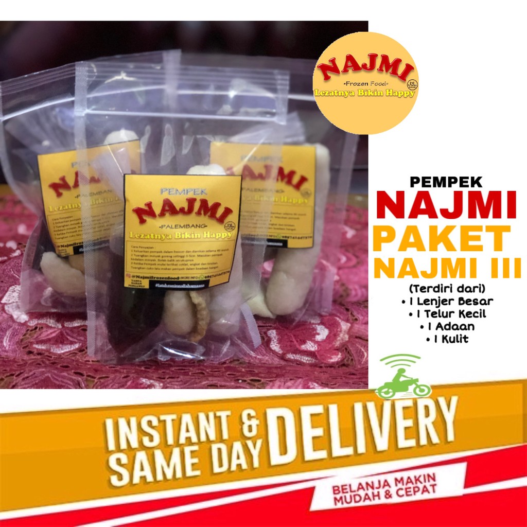 

PEMPEK NAJMI PAKET HEMAT NAJMI III 33.000 - isi 4pcs - ASLI PALEMBANG - 100% ORIGINAL