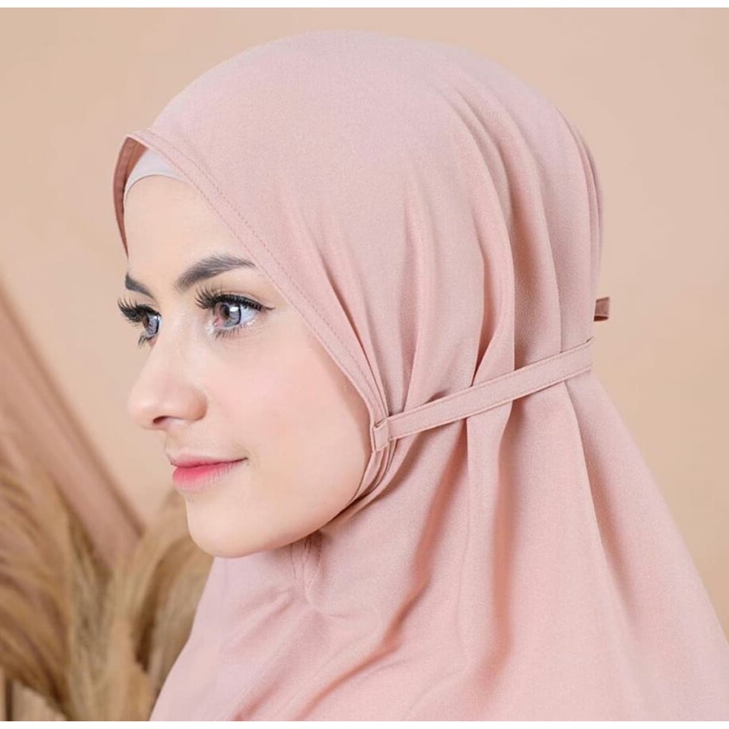 PROMO JILBAB DEWASA KERUDUNG KHIMAR POLOS INSTAN BERGO MARYAM TALI DIAMOND