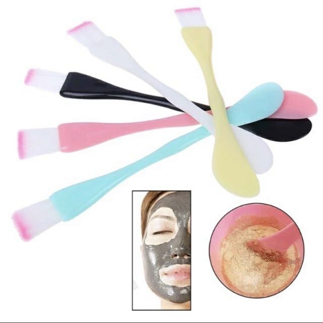 Kuas Masker Wajah 2in1 Kuas plus Spatula FS1240 / Kuas Spatula pastel 2in1 murah