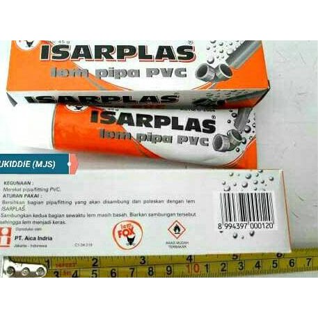 

｀ LEM PIPA ISARPLAS TUBE 45 GR (MJS) LEM PVC LEM TAHAN AIR LEM FITTING Produk Premium Dijual Murah.