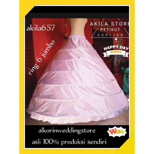 Petticoat R 6 JUMBO Rok Dalam Pengembang Gaun Pengantin Wedding Dress gaunpengantin weddingdress