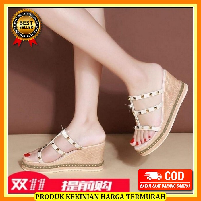 Sepatu Wanita Wedges Fita Sandal Weges Wanita Import Wedges Wanita Kekinian Sepatu Sandal Wedges Kon