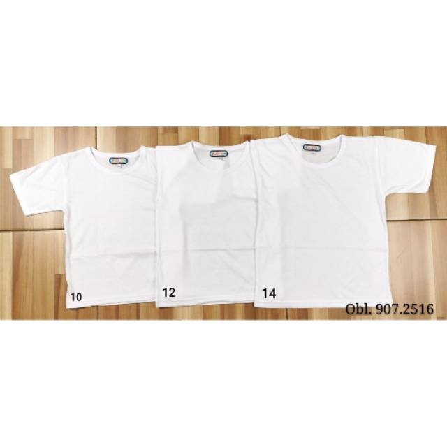 3 PCS Kaos putih Oblong anak Kaos dalam anak putih polos bahan katun 1-12 thn / Dalaman anak sekolah