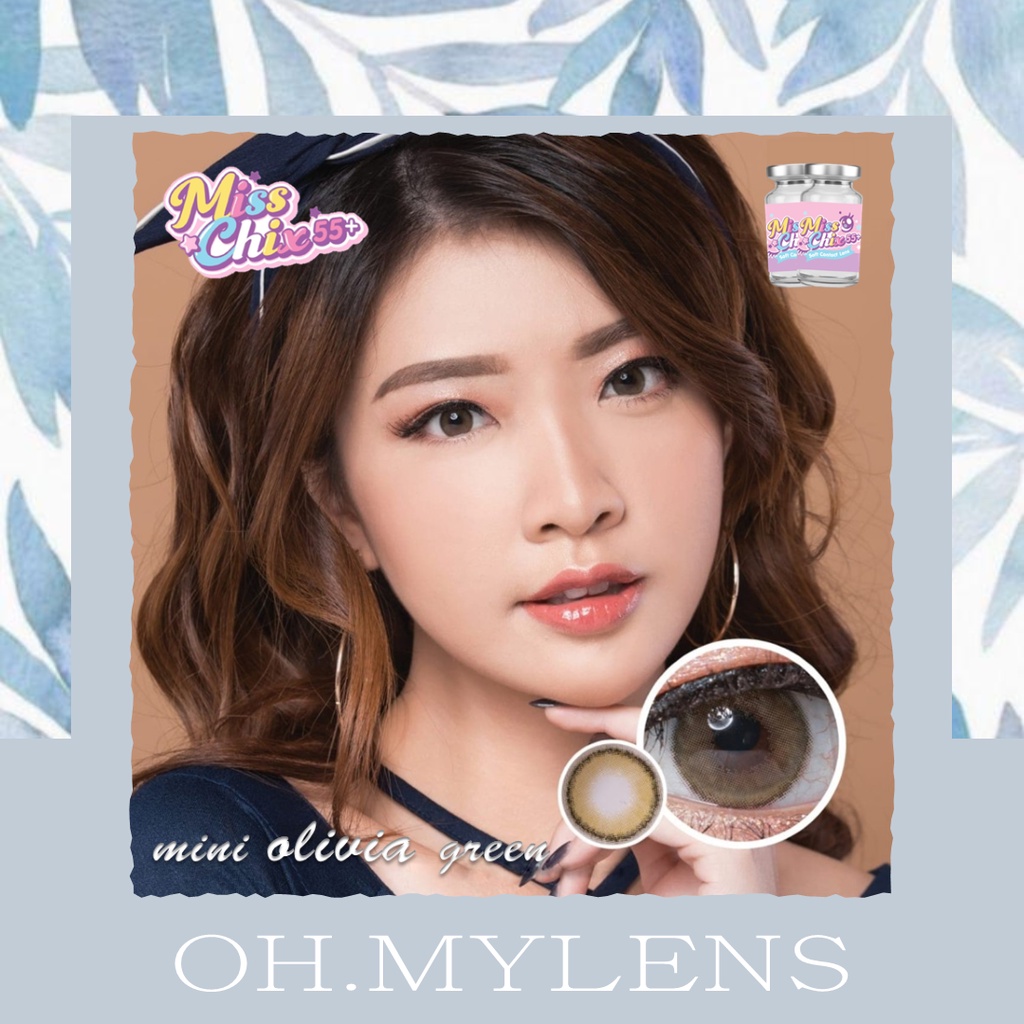 Softlens Minus Normal Beda Minus MINI OLIVIA GREEN | Soflens Mines Warna Natural | Soflen Mata Minus