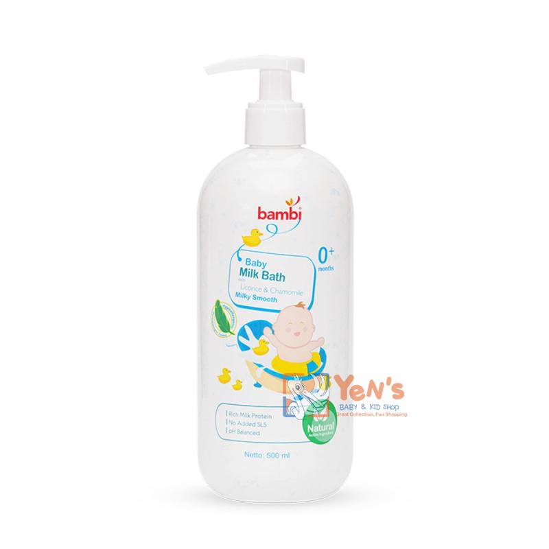 Bambi Baby Milk Bath Milky Smooth Pump 500ml