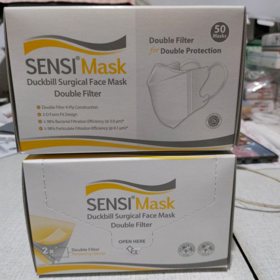 MASKER SENSI DUCKBILL ISI 50PCS ORIGINAL ADA EMBOSNYA