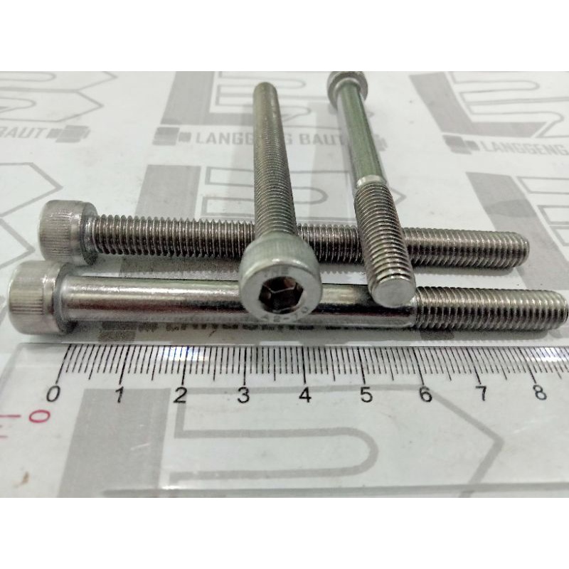 Baut L Stainless M8 X 90 (9cm) Half & Full Drat THE A2-70 M8x90