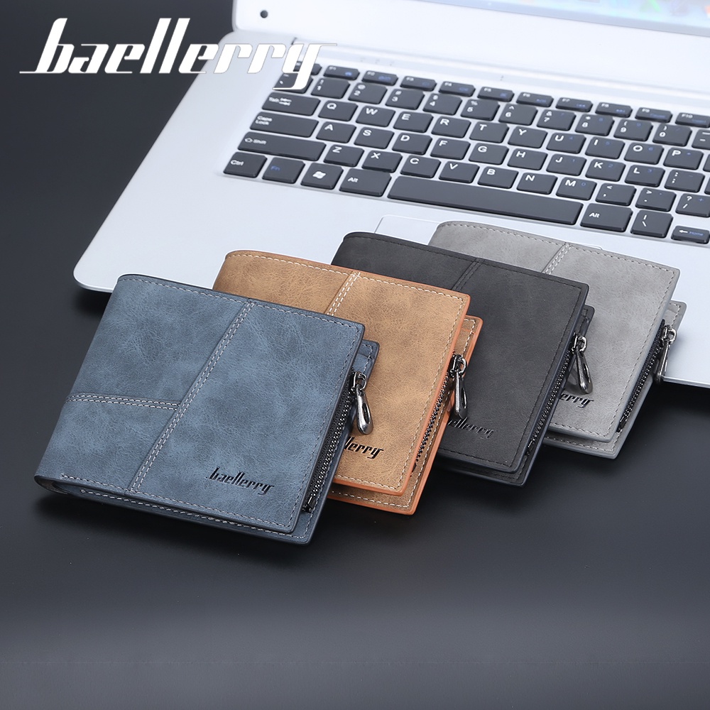 BAELLERRY D9176 Dompet Pria Bahan Kulit PU Leather Premium WATCHKITE WKOS