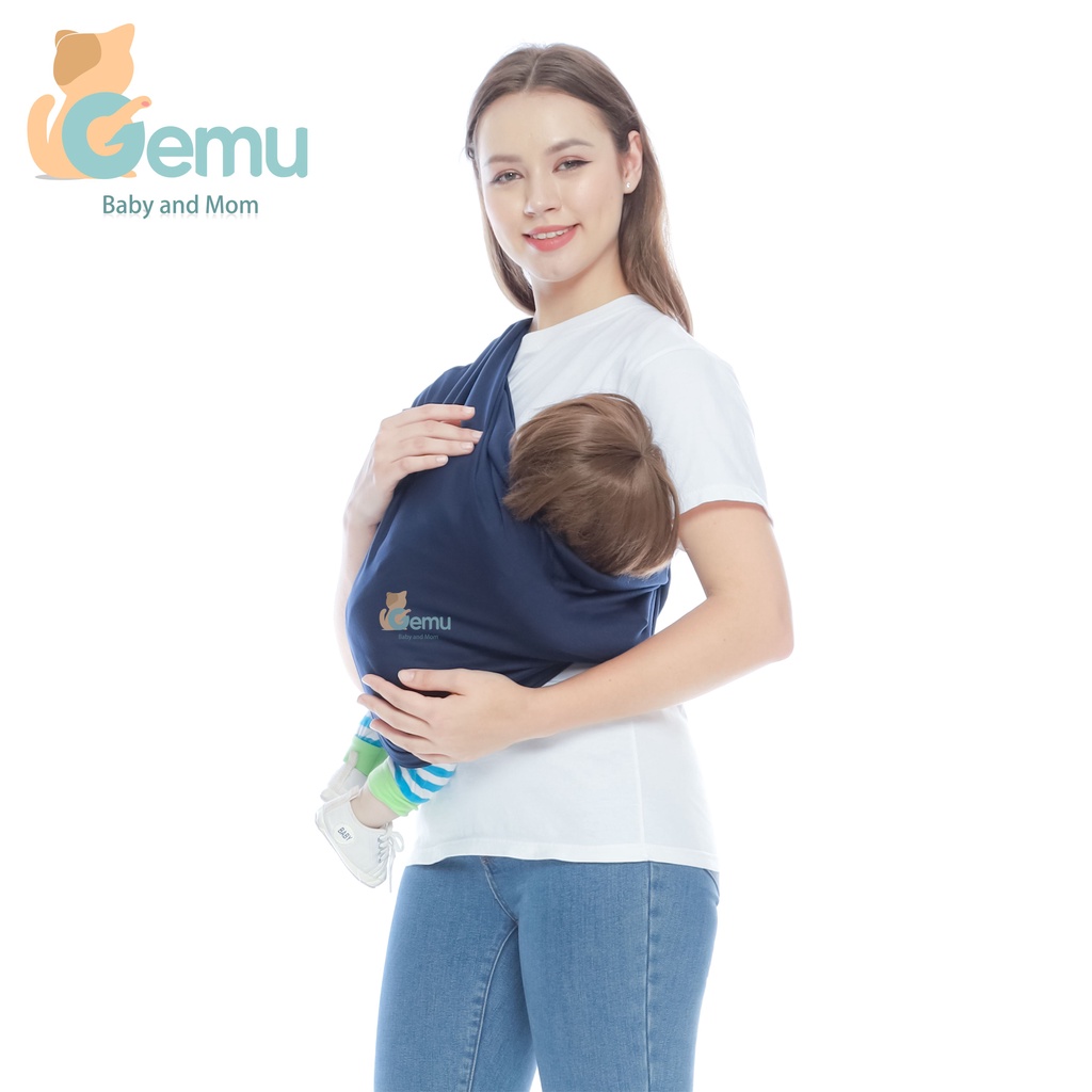 Geos Gendongan Bayi Samping Kaos Instan Polos Premium GEMU