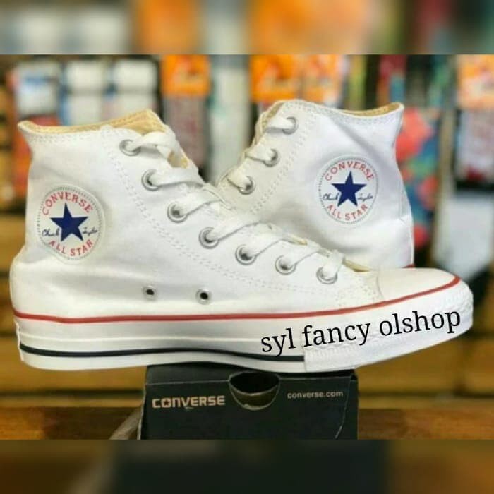 sepatu converse/converse shoes /all star hi basic white/putih original
