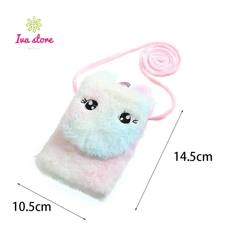 Tas Selempang Unicorn bulu