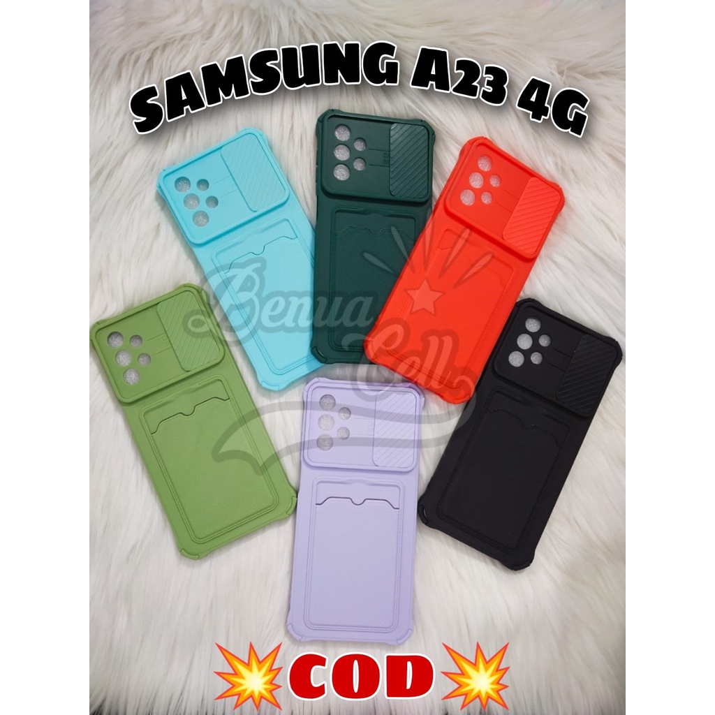 SAMSUNG A23 4G , A33 5G SOFTCASE SLIDING KAMERA SLOT CARD CASE SLIDE CAMERA + SLOT CARD - BC