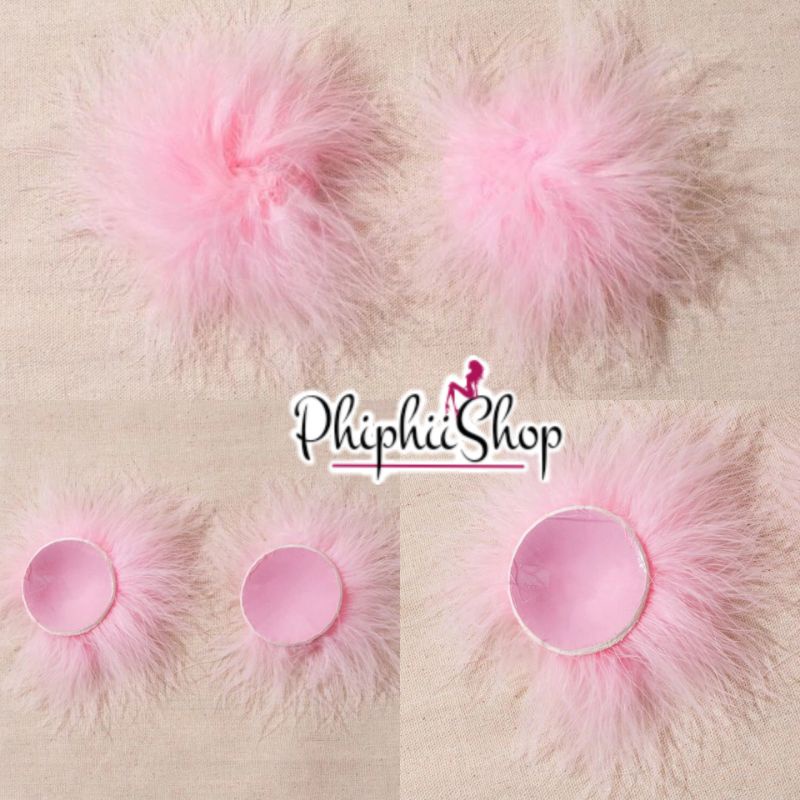 Nipple Cover Bulu Halus Disposable Soft Feather Nipple Pad Nipple Stickers Breast Bra Accessories