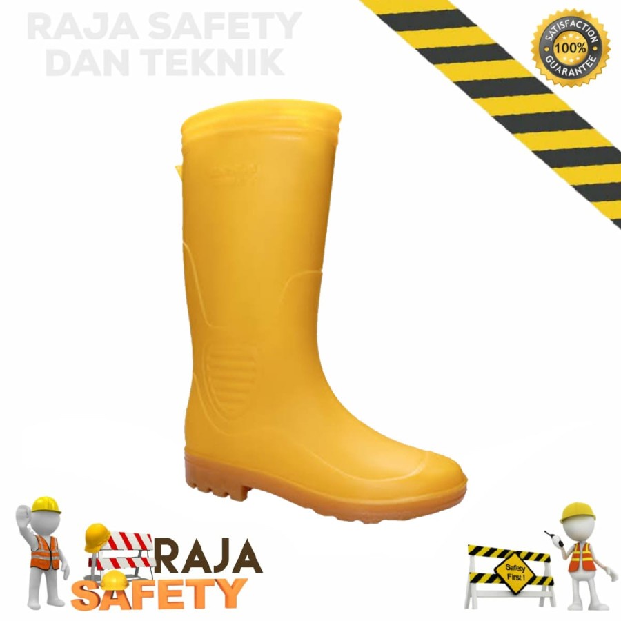 Sepatu Boot Ando Warna Kuning / Safety Boot Ando