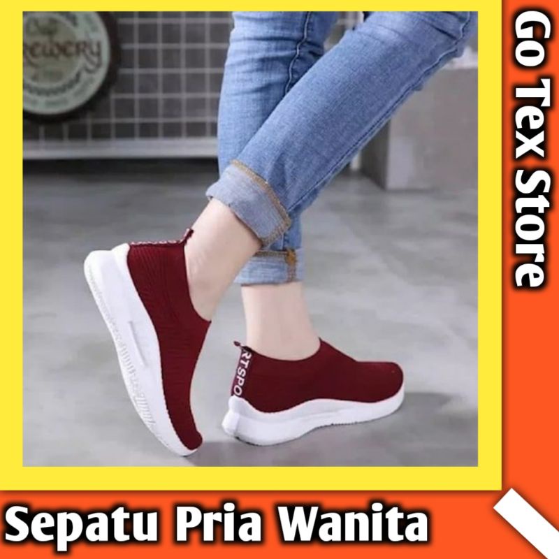 Sepatu Sneakers Pria Wanita Sepatu Kets Casual Outdoor Kekinian Cewek Cowok