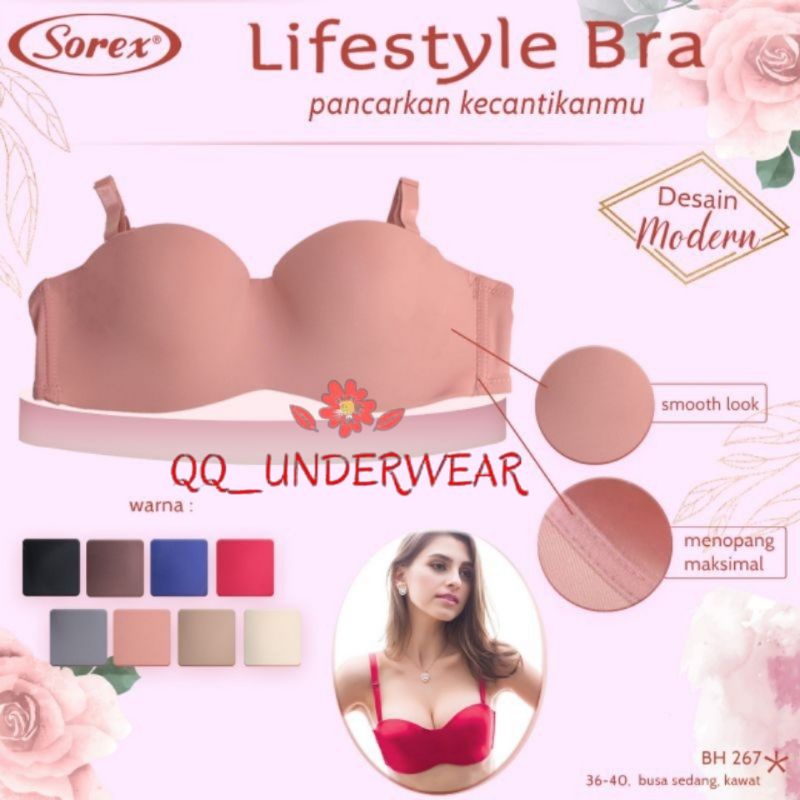 Bh Sorex 267 Seamless Lifestyle Bra / Bra Sorex 267 Busa Sedang Size 34-40 Kait 2 / Bh Sorex Kawat