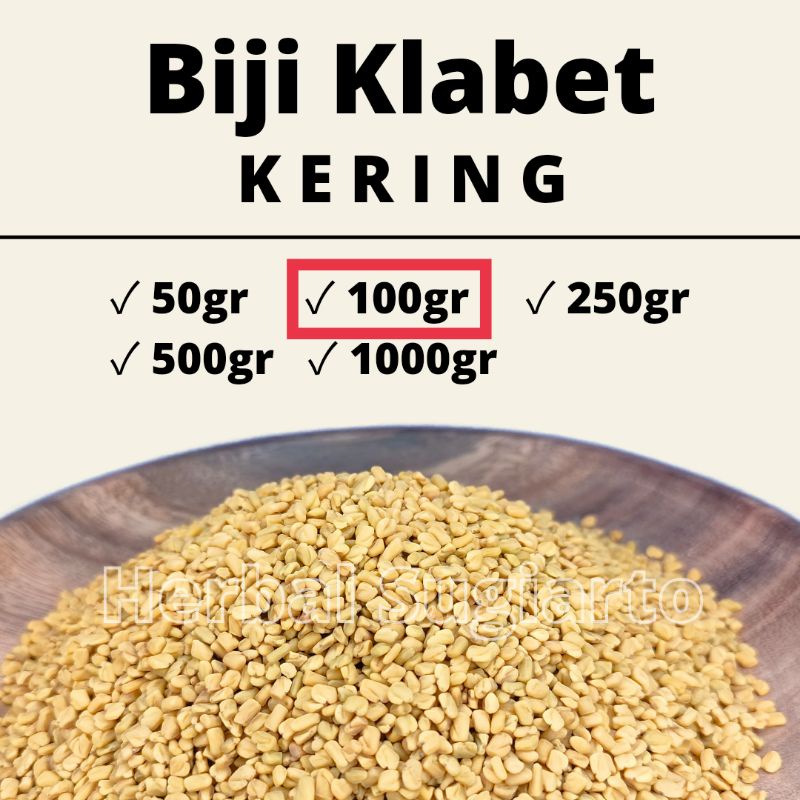 

GROSIR Biji Klabet / Methi Seeds / Fenugreek 1kg 1000gr 500gr 250gr 100gr 50gr Kualitas BAGUS 100gr