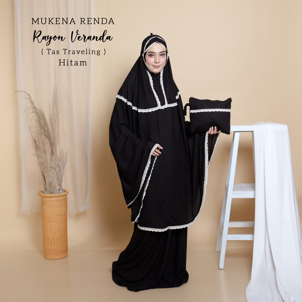 PUSAT MUKENA TASIK - MUKENA DEWASA RAYON RENDA VERANDA (TAS TRAVELING)
