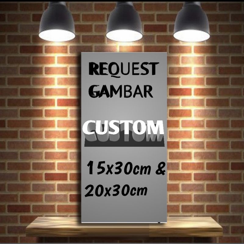 Hiasan Dinding Poster Kayu CUSTOM / Request gambar / foto sendiri. Kirim via chat