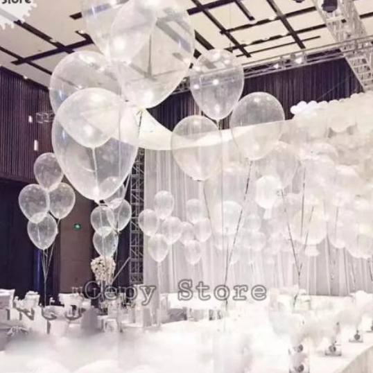 Balon Latex Transparant / Balon Latex Bening 12inch Perpack isi 100pcs