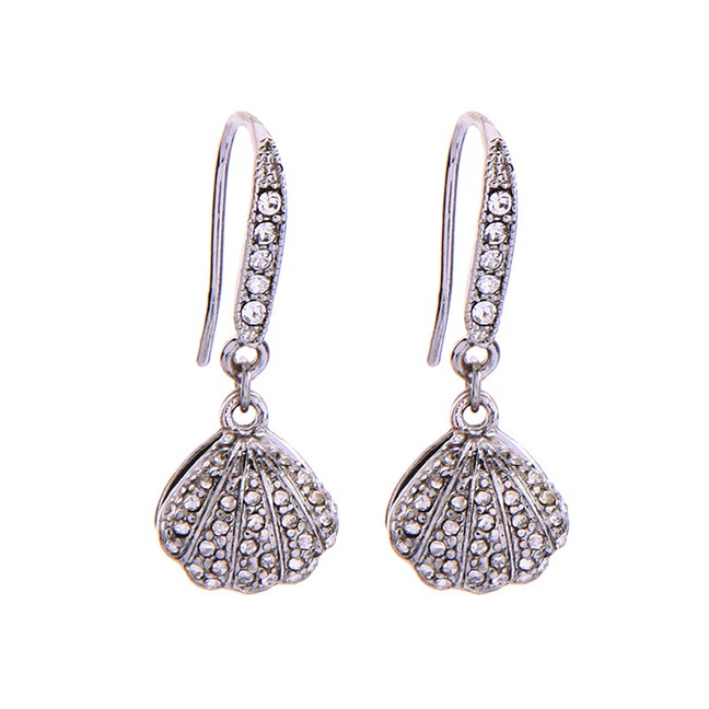 LRC Anting Tusuk Fashion Second Line Silver S925 Sterling Silver Shell Pearl Earrings F91411