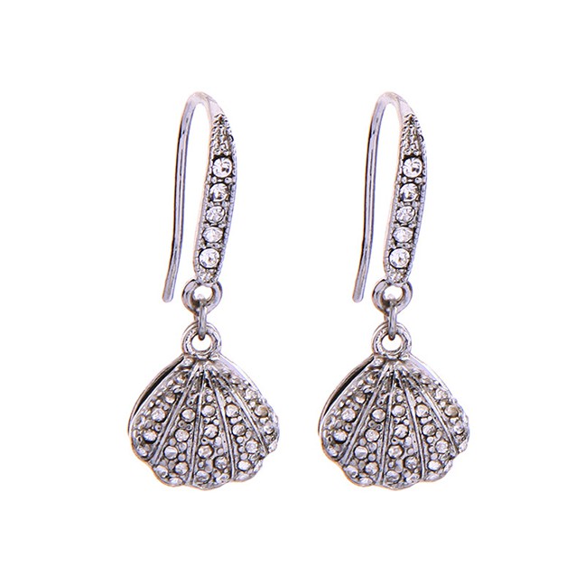 LRC Anting Tusuk Fashion Second Line Silver S925 Sterling Silver Shell Pearl Earrings F91411