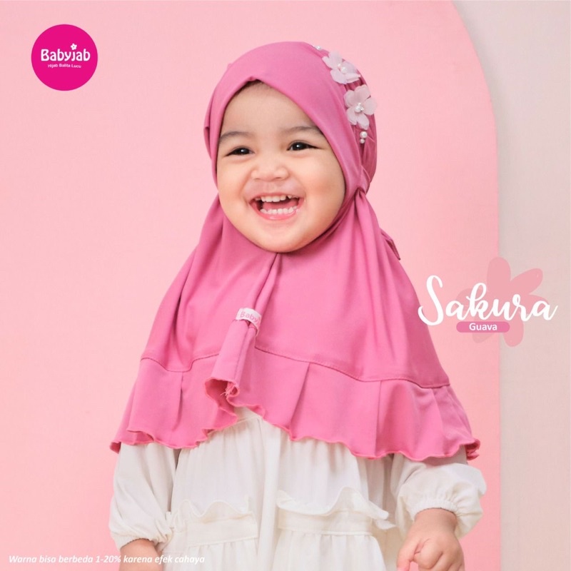 Babyjab Sakura Jilbab Anak Lucu - Baby Jab Hijab Bergo Bayi Perempuan 0 1 2 3 4 5 6 7 Tahun